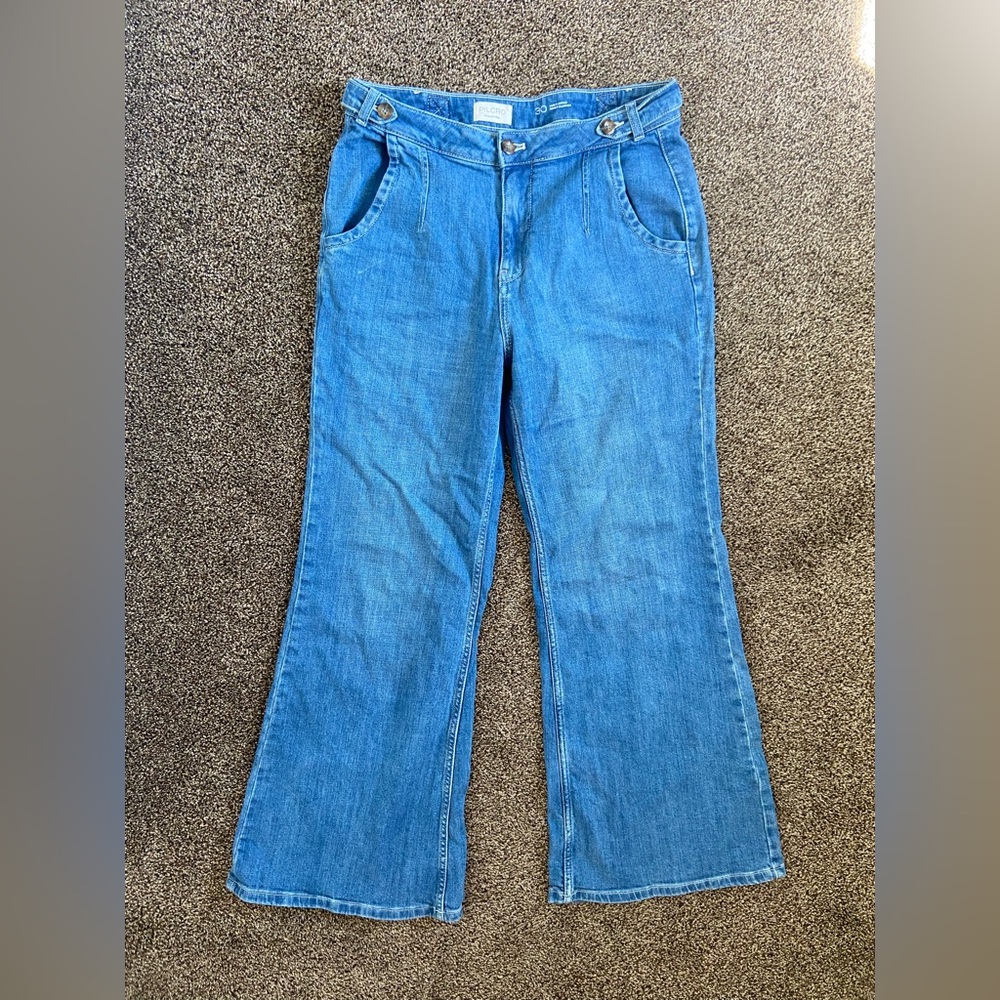 Anthropologie Pilcro Side Belted Wide Leg Jeans Size 30